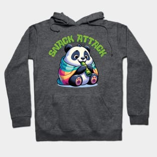 Snack Attack - Cozy Cute Funny Panda Hoodie